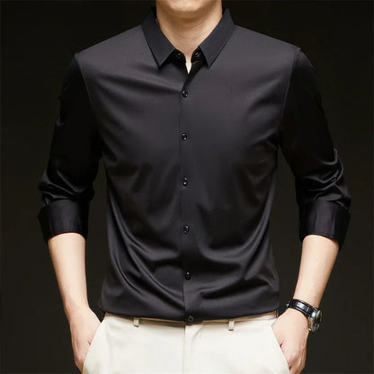 Men's Business Casual Long Sleeve Shirt