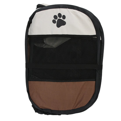 Pet Cat Dog Portable Foldable Cage Exercise & Play Tent Mesh Cover Indoor/Outdoor Use Coffee