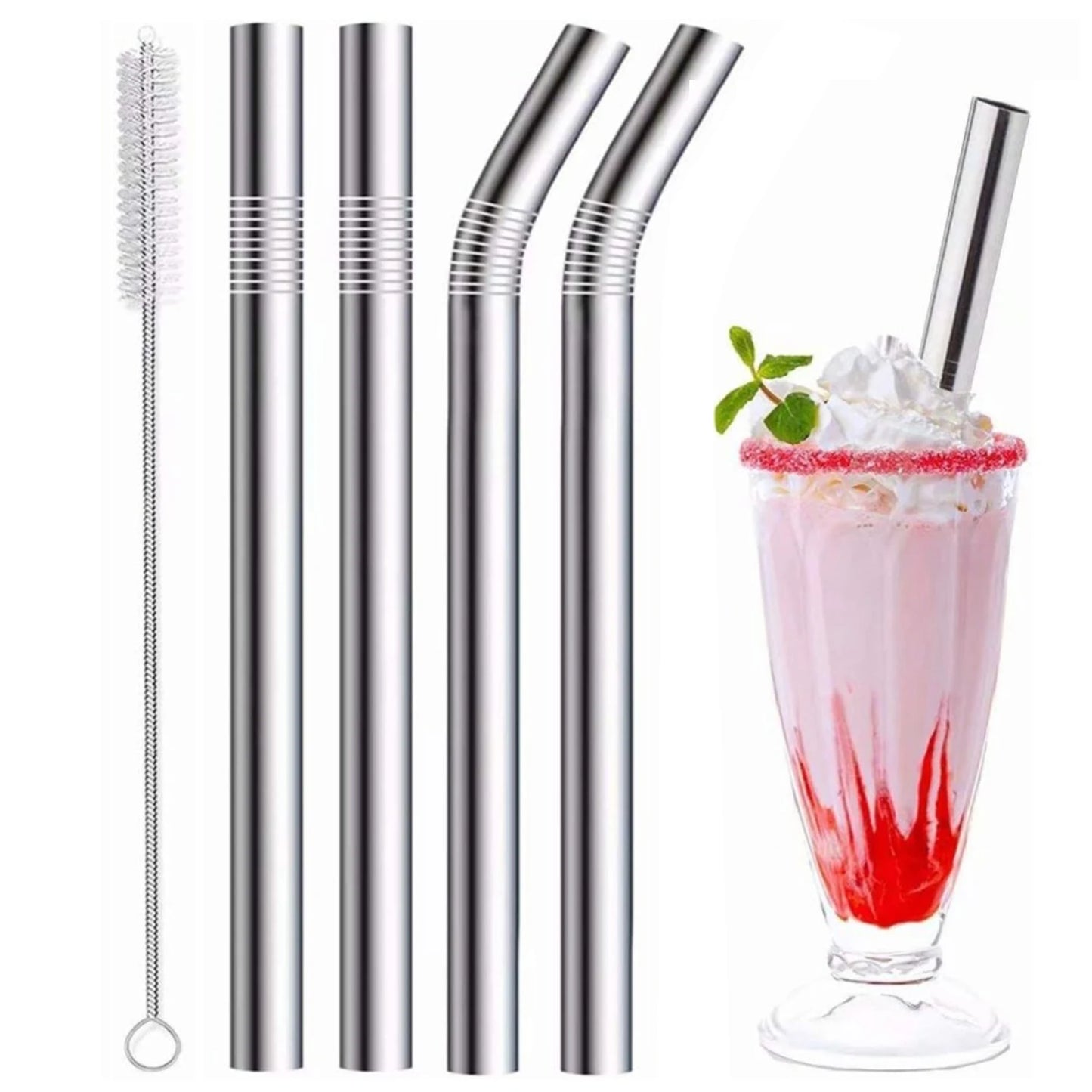 Extra Wide Stainless Steel Straws