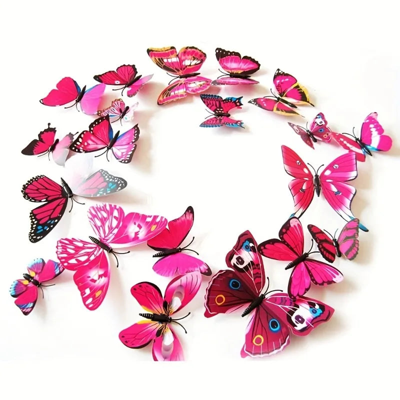 Double Layer Butterfly Wall Stickers