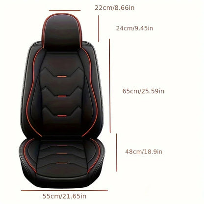 2 Premium Front Seat Cove Universal Car Seat Cover PU Leather