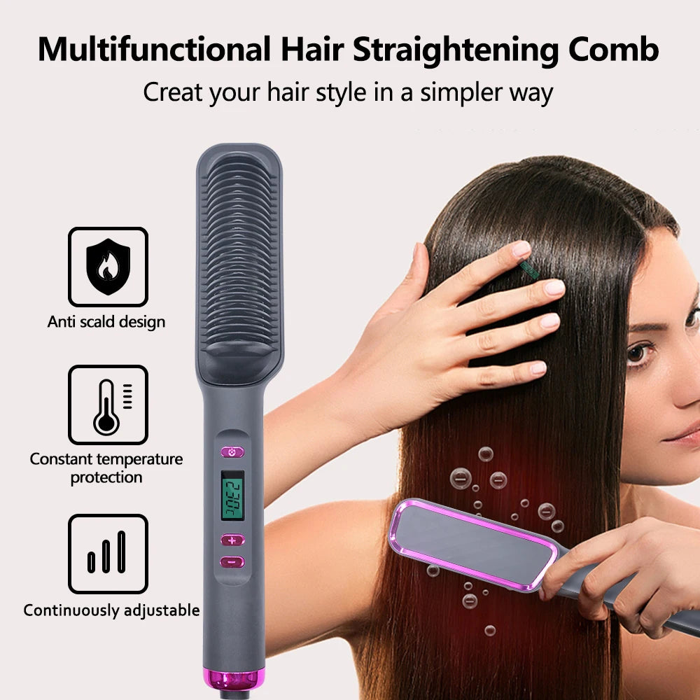 Multifunctional Electric Hair Straightener Comb