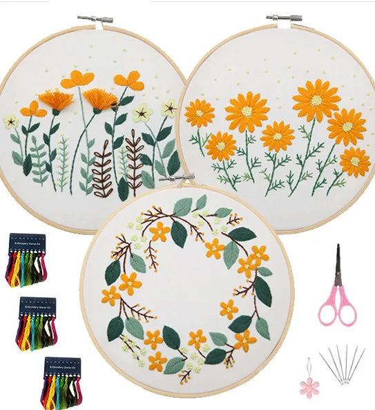 Embroidery Kit for Beginners Set