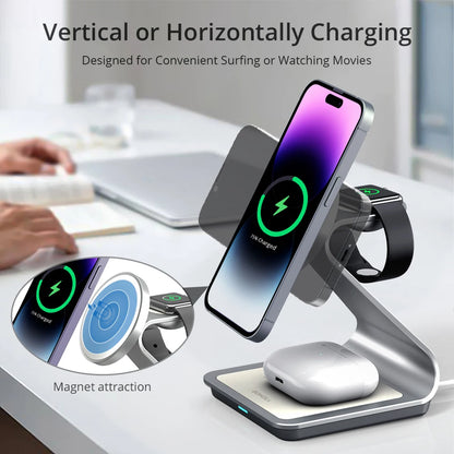 Magnetic 3-in-1 Wireless Charger