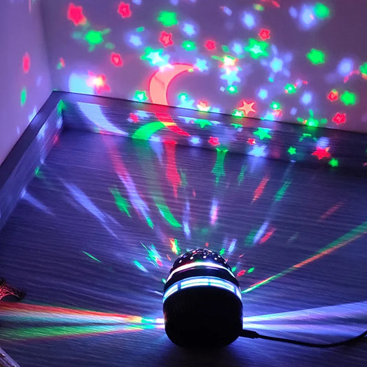 Colorful Rotating Star Projector Lamp