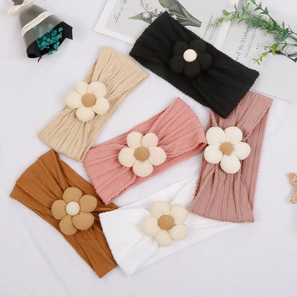 Soft Flower Nylon Baby Headband