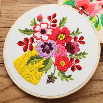 Floral DIY Embroidery Kit Set