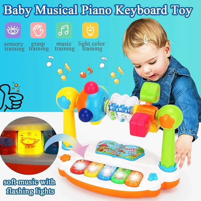 Rotating Light Music Piano Toy