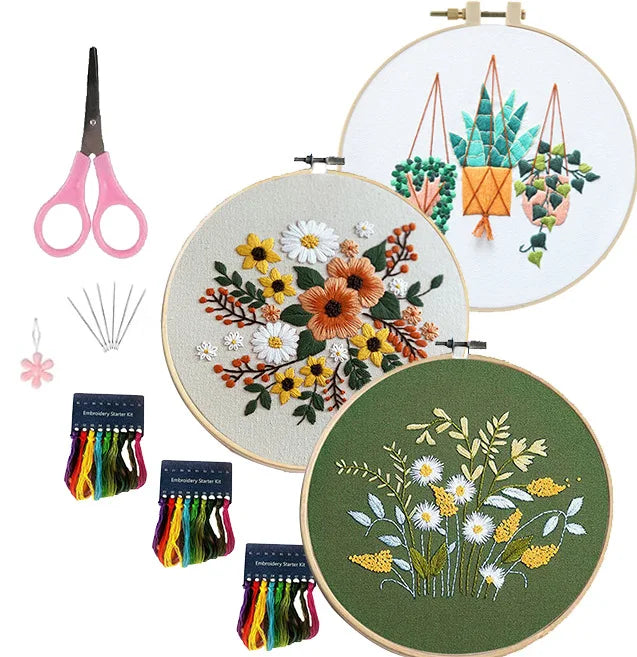 Embroidery Kit for Beginners Set