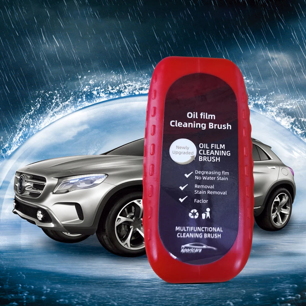 Powerful Car Windshield Cleaner Oil Film Remover Car Glass Glossy Car Window Glass Cleaner Removes Dirt Car Cleaning Brush