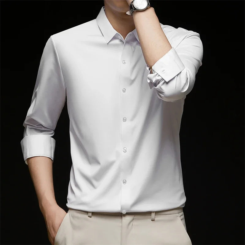 Men's Business Casual Long Sleeve Shirt