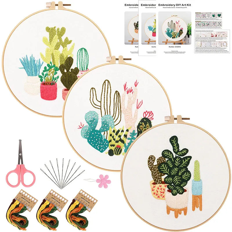 Embroidery Kit for Beginners Set