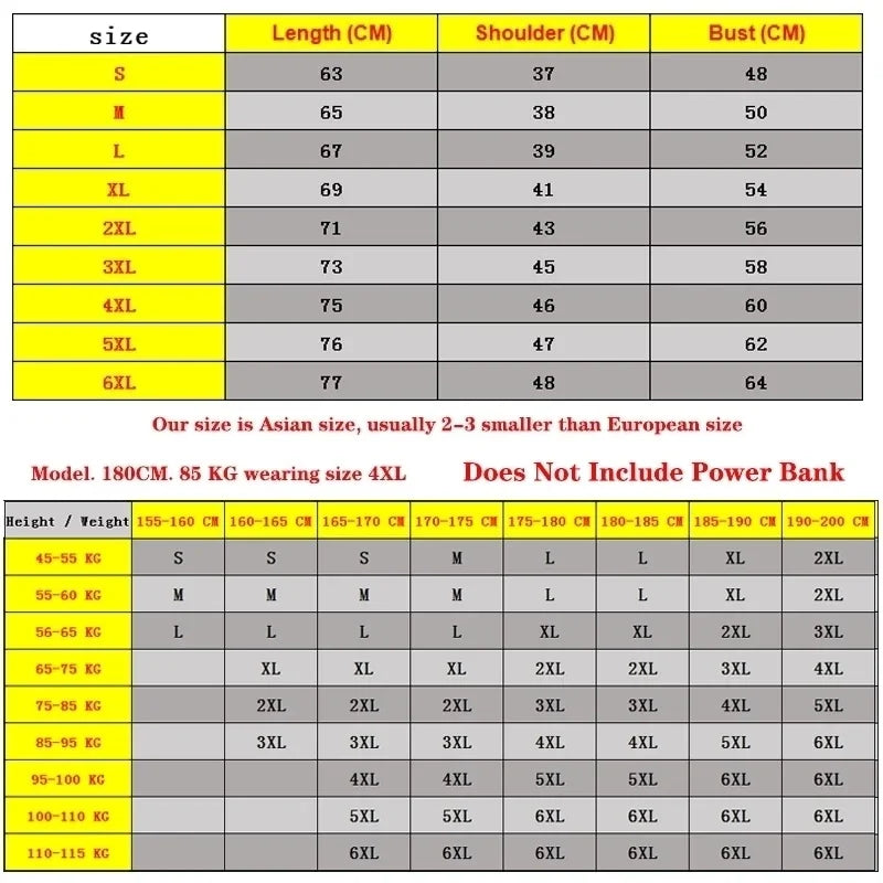 9Areas Self Heating Vest Jacket Vest Winter Electric USB Heater Tactical Jacket Thermal Vest Body Warmer Coat No Battery