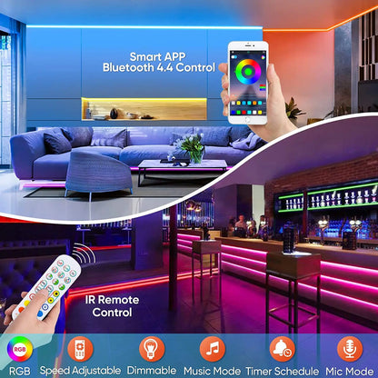 LED Neon Strip Light ,3/5m Smart LED WIFI APP RGB ,16Colors, DIY Light Waterproof Flexible Light Strip Work With Alexa