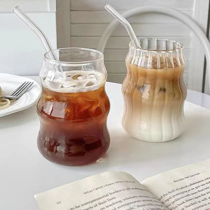 Reusable Glass Drinking Straws Set