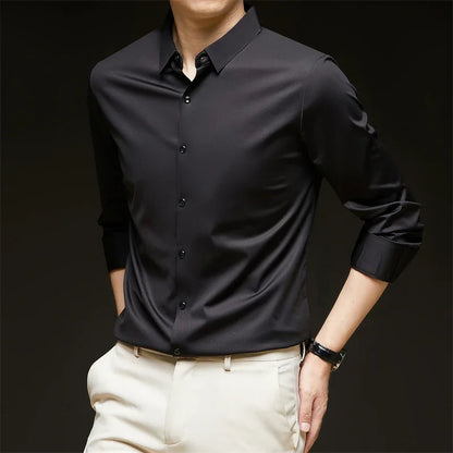 Men's Business Casual Long Sleeve Shirt