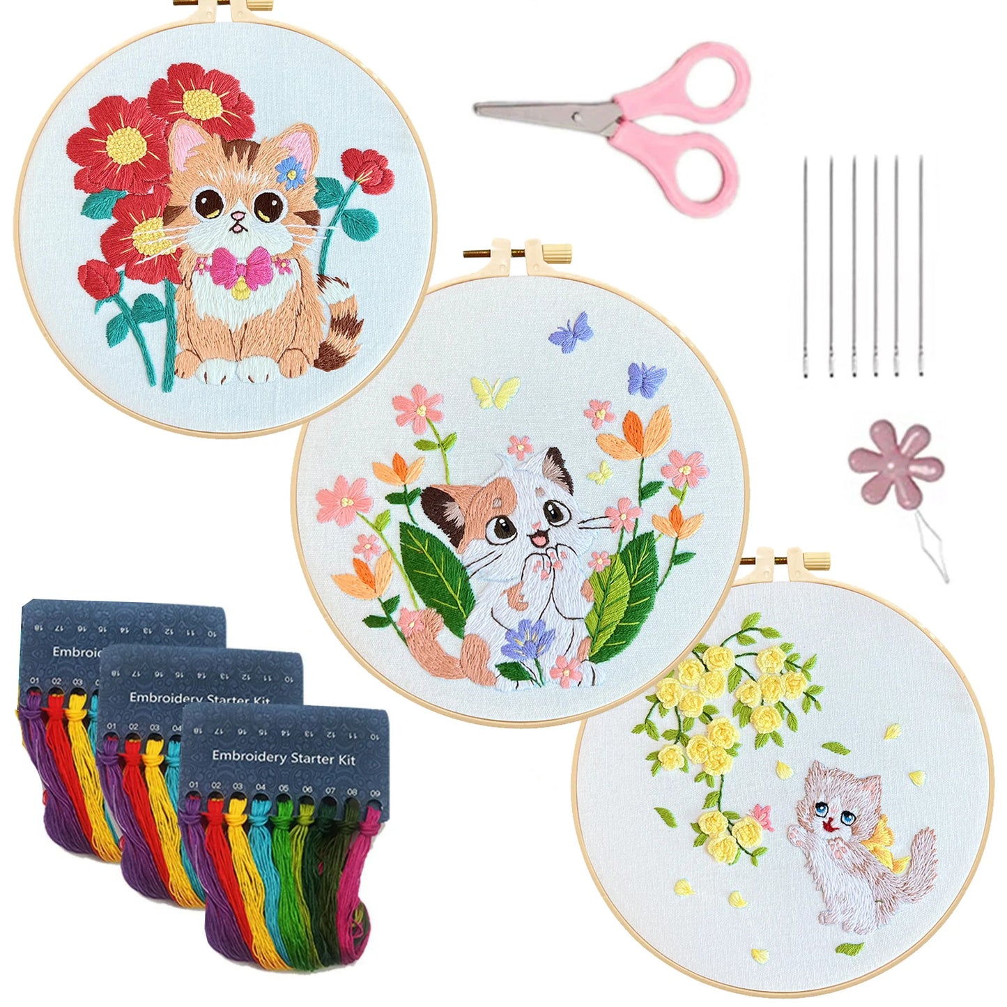 Embroidery Kit for Beginners Set