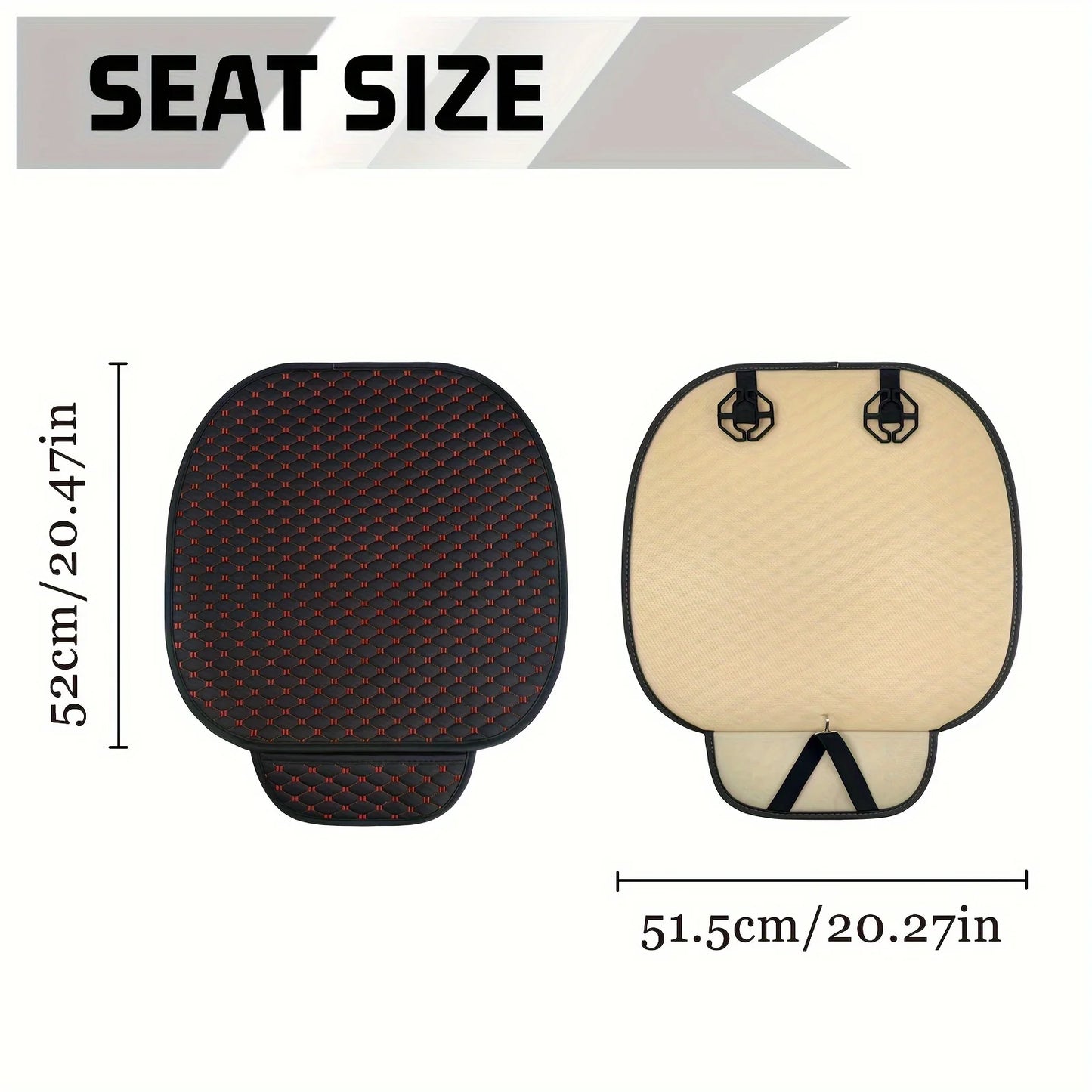 2PCS Car Seat Cover General Type Car Front Seat Cushion Faux Leather Car Seat Cushion Waterproof Breathable Car Seat Cushion Car