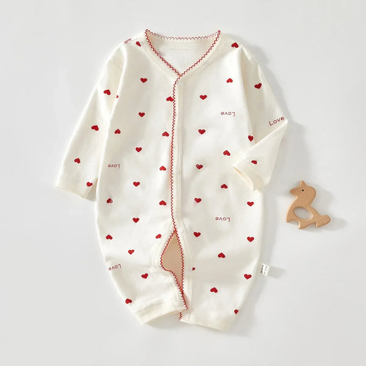 Girls Love Print Baby Romper