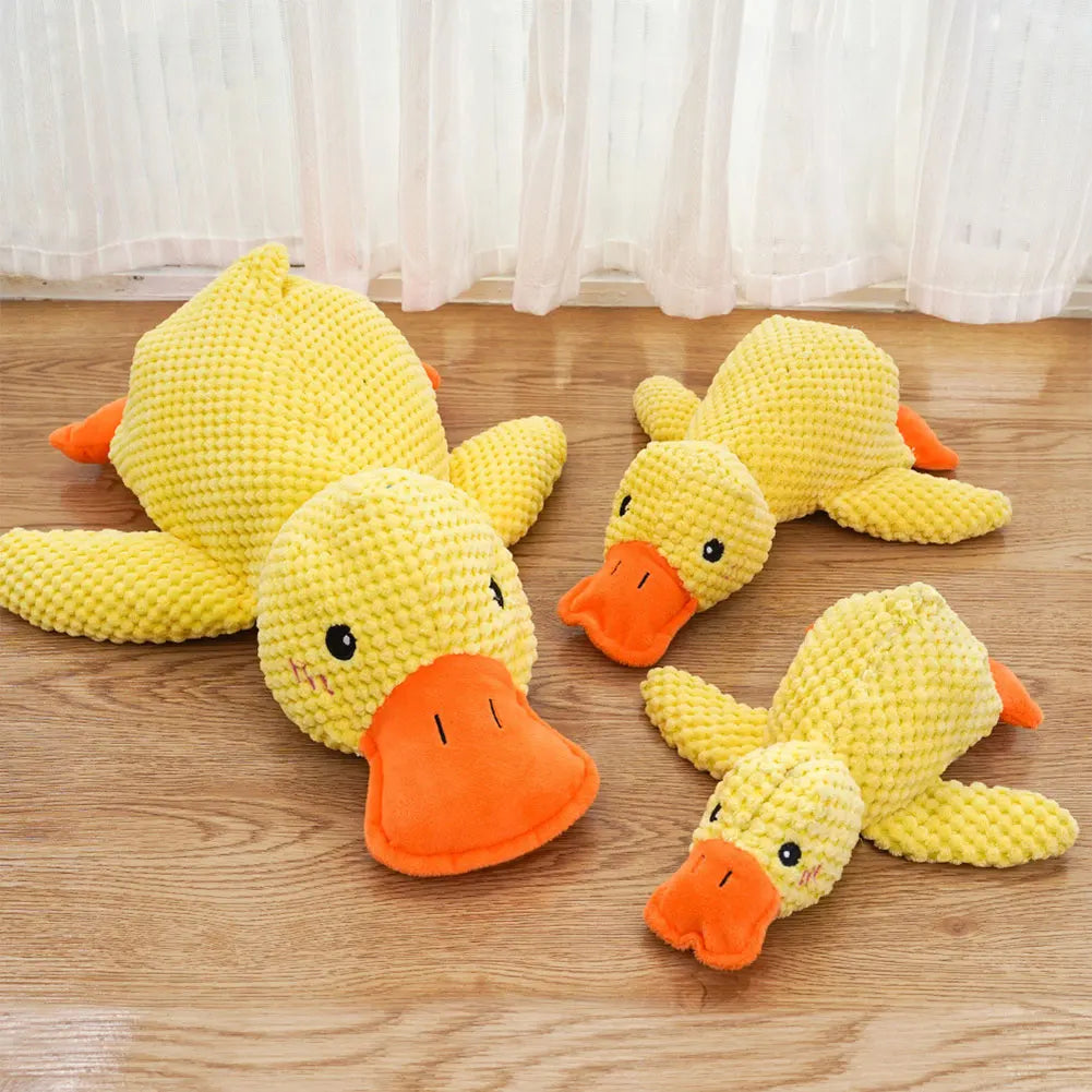 Dog Calming Duck Sound Toys Pet Plush Toy with Quacking Sound Calming Duck Dog Toy Dog Stuffed Animals Chew Toy for Dogs