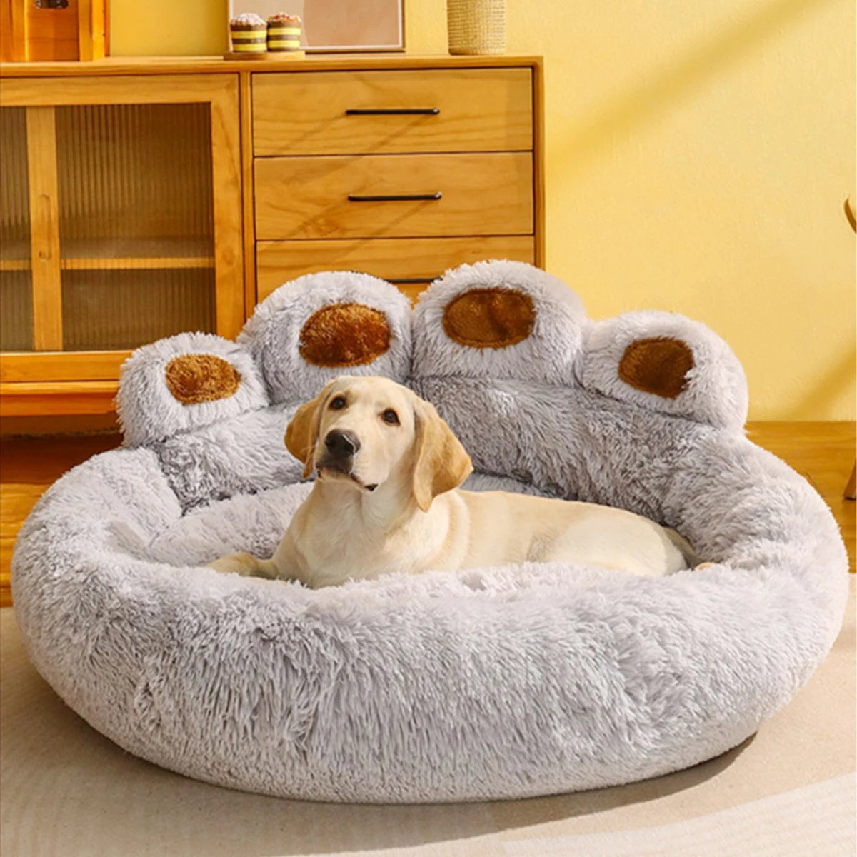 Fluffy Large Dog Bed Basket