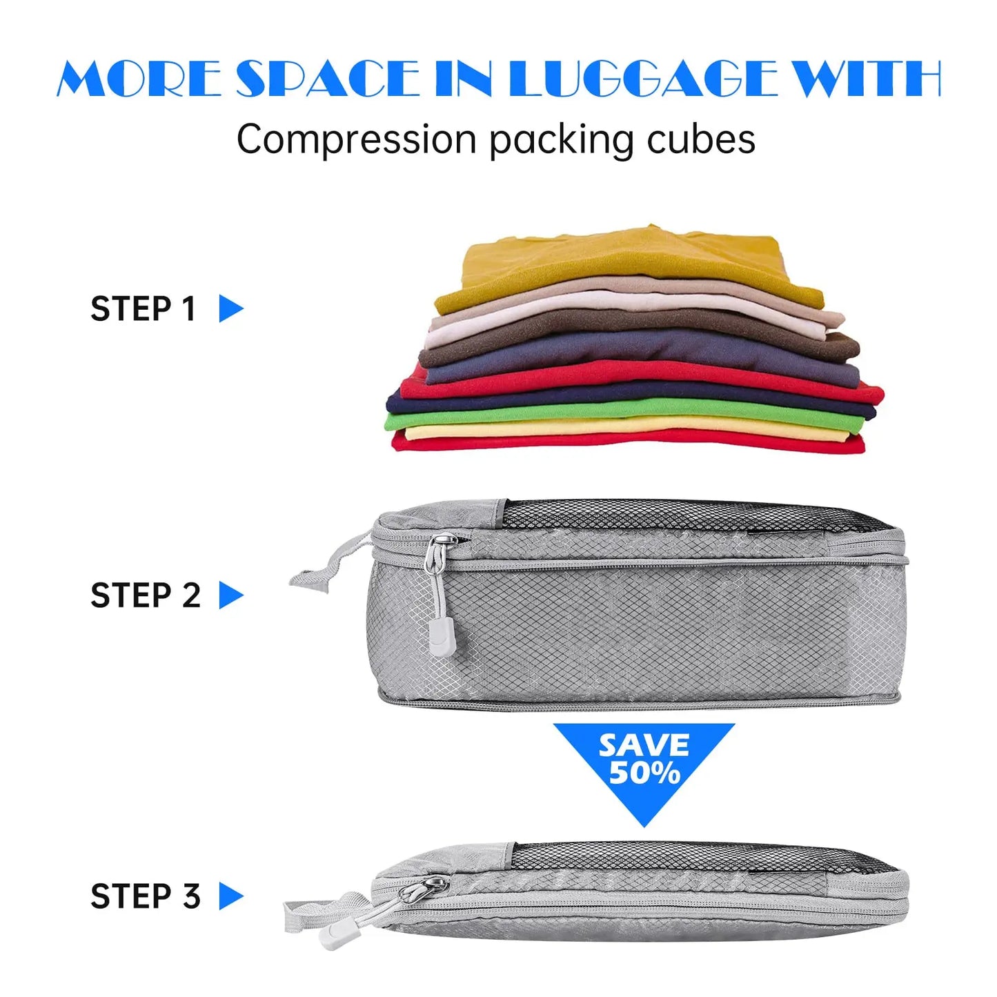 Travel Packing Cubes Organizer Set