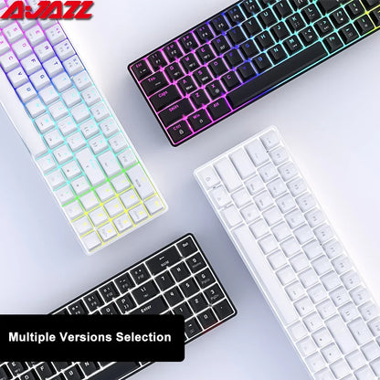 AJAZZ AK692 Gaming Mechanical Keyboard RGB 68 Keys Hot Swap Custom Keyboard Bluetooth Wireless Keyboards for PC Laptop Computer