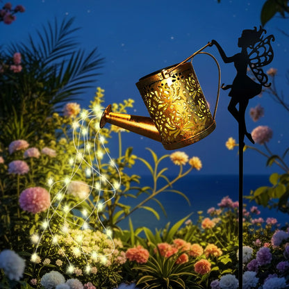 Solar Watering Can Fairy Lights