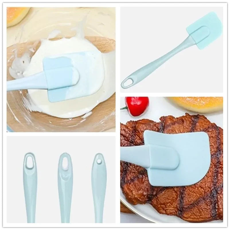 3Pcs/Set Kitchen Utensils Cooking Supplies Multi Purpose Cake Spatula Silicone Oil Brush Baking DIY Tools