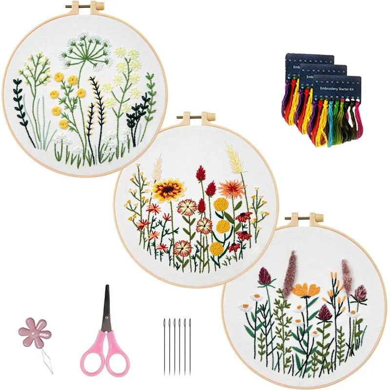 Embroidery Kit for Beginners Set