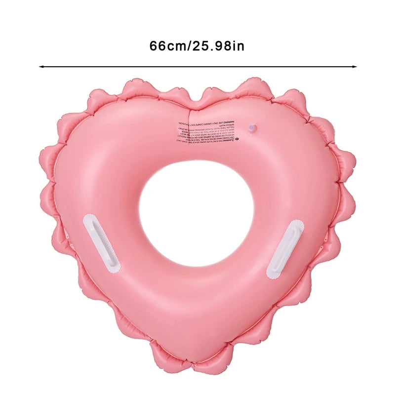 Heart-Shaped Pink Inflatable Mattress