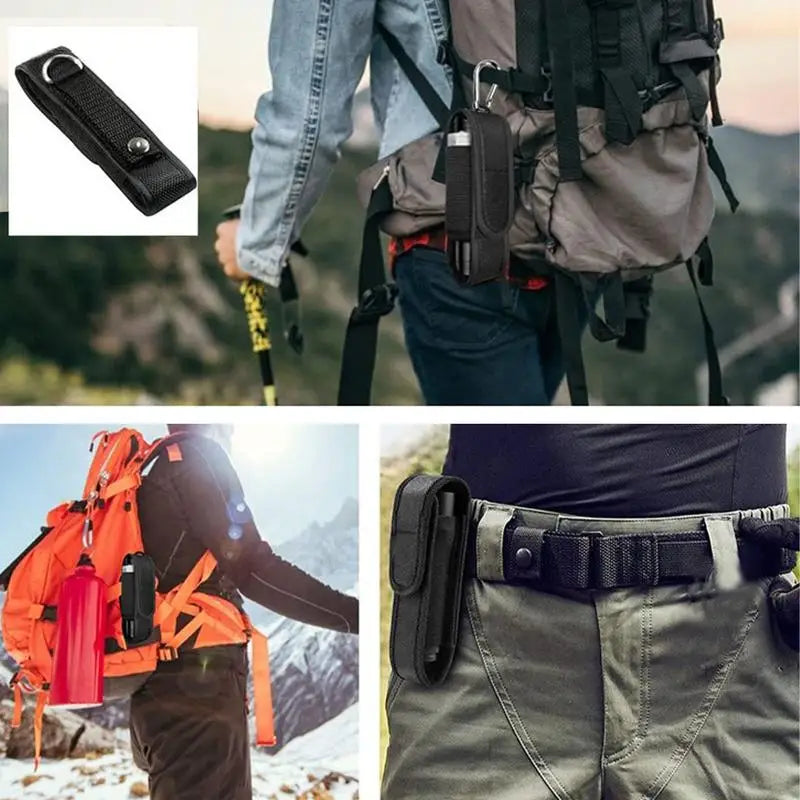 Flashlight Holder Portable LED Torch Protective Cover Portable LED Torch Holder LED Torch Case Holder For Camping Hiking