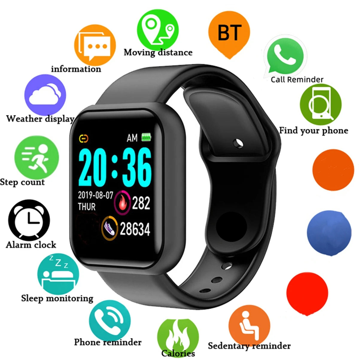 116Plus D13 Y68 Fitness Smartwatch