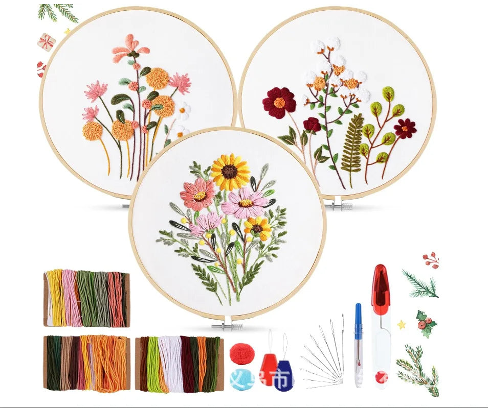 Embroidery Kit for Beginners Set