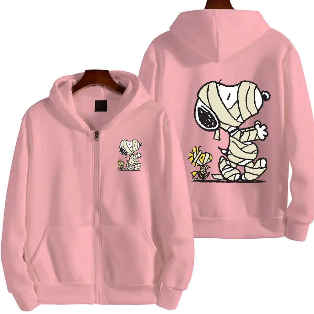 Snoopy Cartoon Zipper Hoodie