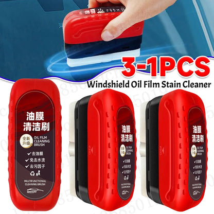 Powerful Car Windshield Cleaner Oil Film Remover Car Glass Glossy Car Window Glass Cleaner Removes Dirt Car Cleaning Brush