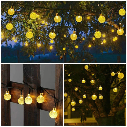 Solar Crystal Globe LED Lights