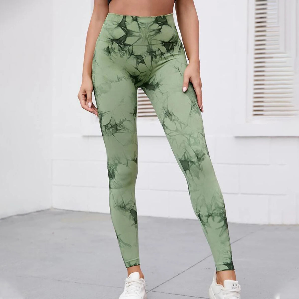 Seamless Tie-Dye High-Waist Leggings