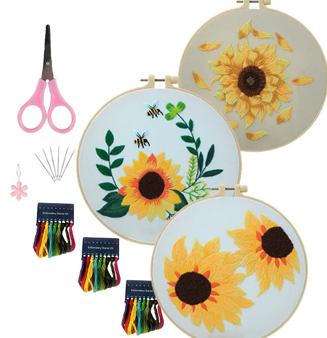 Embroidery Kit for Beginners Set