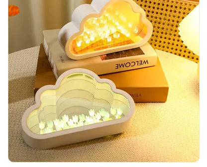 Handmade DIY Material Pack Tulip Sea Table LampLED Night Light Mirror Desk Lamp Bedroom Decorative Lamp Home Decoration Lamp