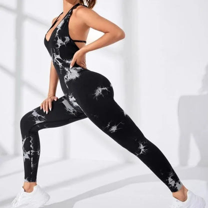 Quick-Dry Yoga Running Jumpsuit