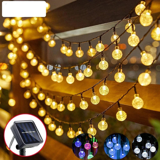 Solar Crystal Globe LED Lights