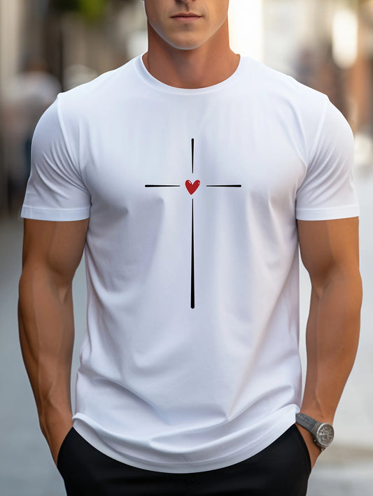 Love Heart Graphic Cotton T-Shirt