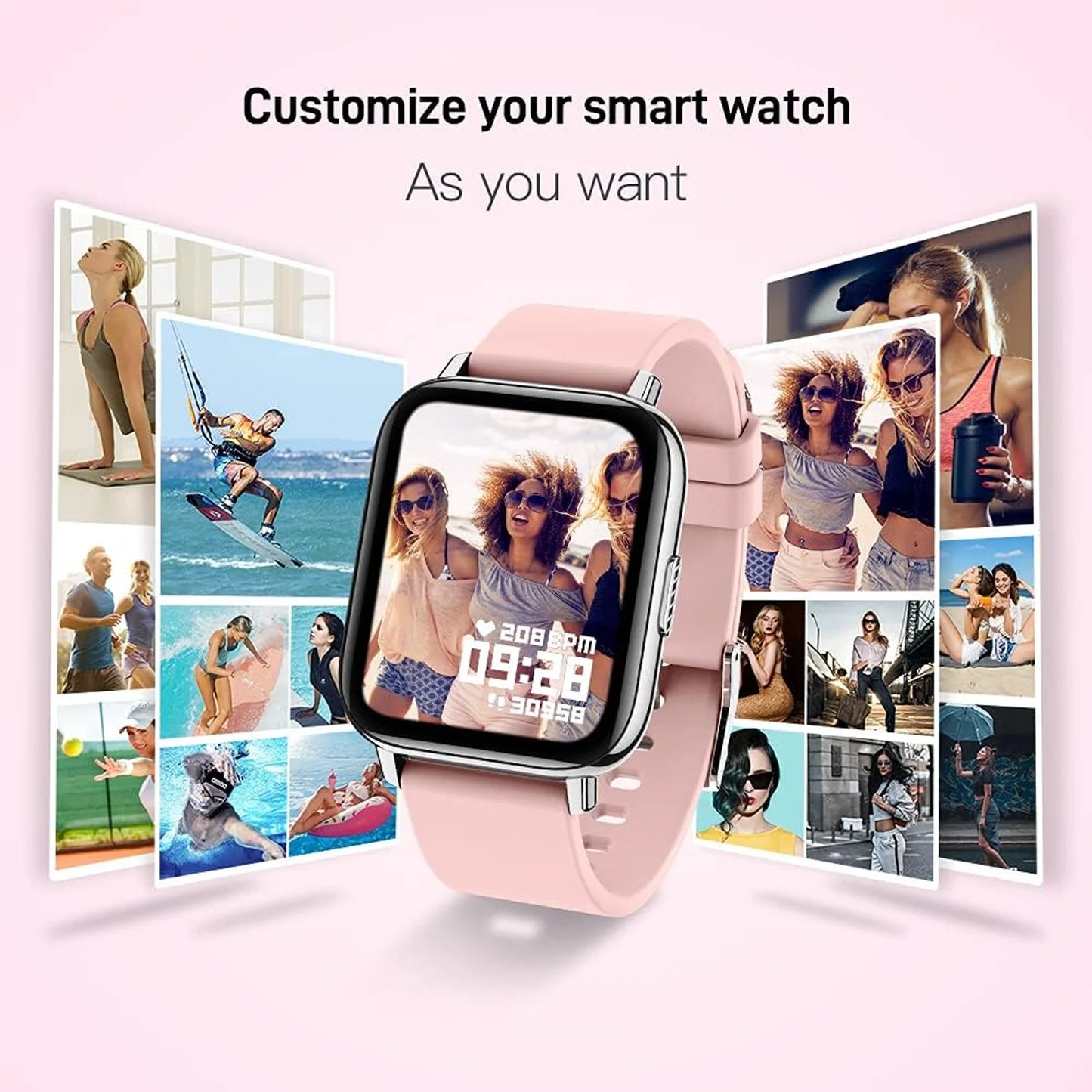 Smart Watch, Fitness Tracker Watch for Men Women, 1.69'' Touch Smartwatch Fitness Watch with Ultra Thin Watch.