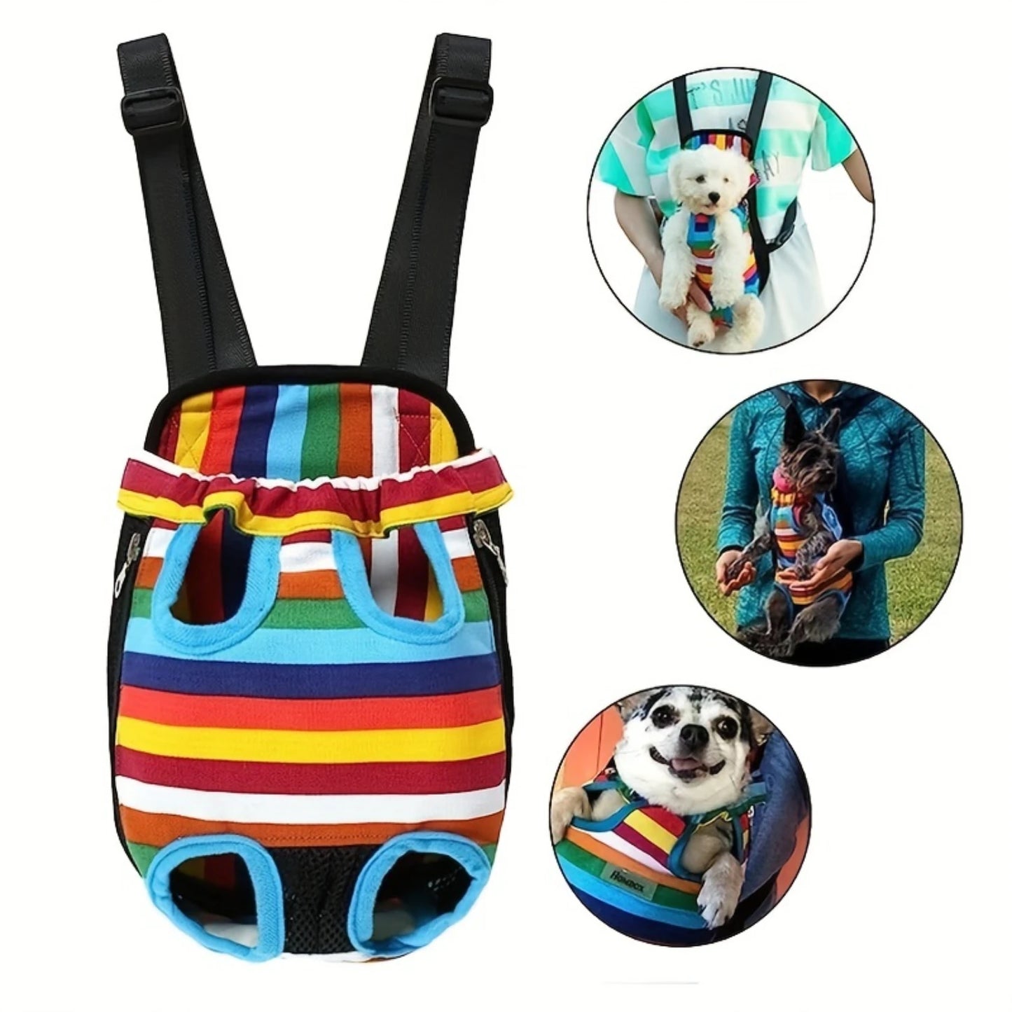 Pet Bag Dog Carrier Backpack Go-Out Portable Pet Backpack Breathable Four-Legged Package With Shoulder Pads For Dogs & Cats