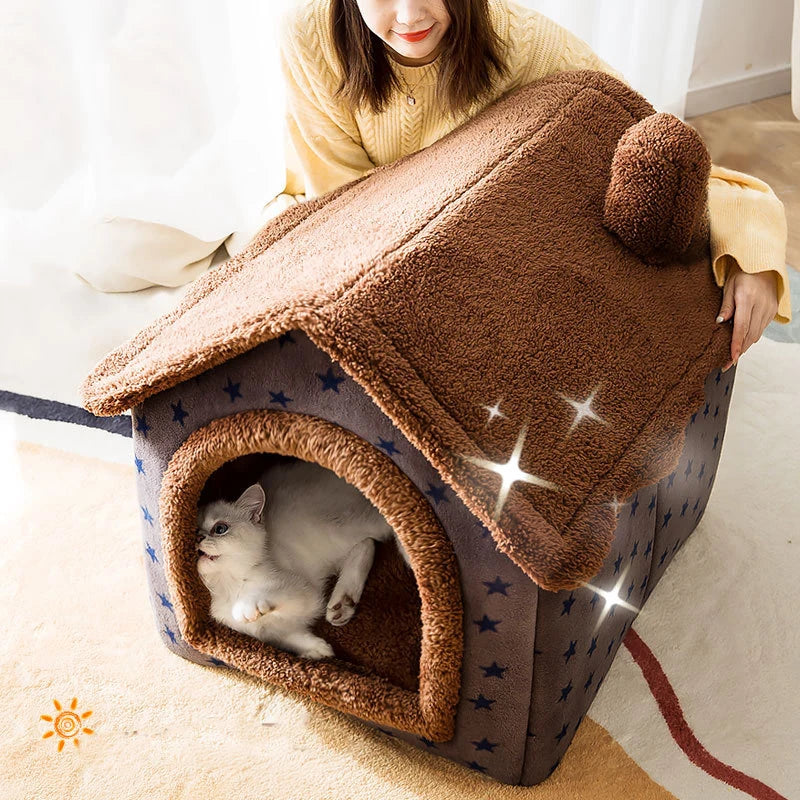 Warm Cat Bed with Cushion