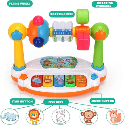 Rotating Light Music Piano Toy