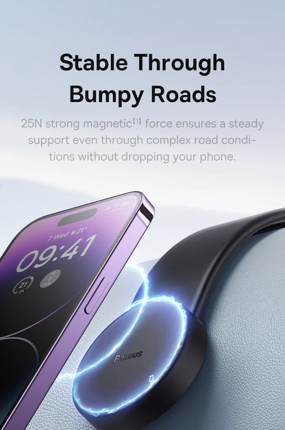 Baseus Magnetic Holder Car Phone Holder Stand Foldable Telephone Support Mount for Iphone 12 13 14 Pro Max For Samsung S23