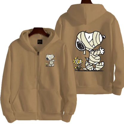 Snoopy Cartoon Zipper Hoodie