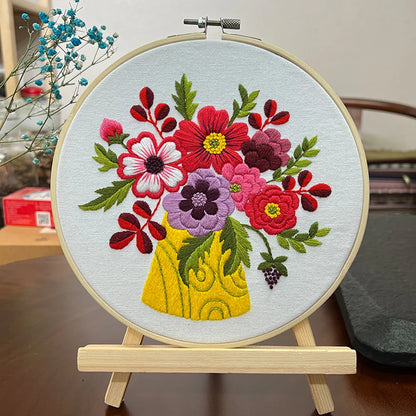 Floral DIY Embroidery Kit Set